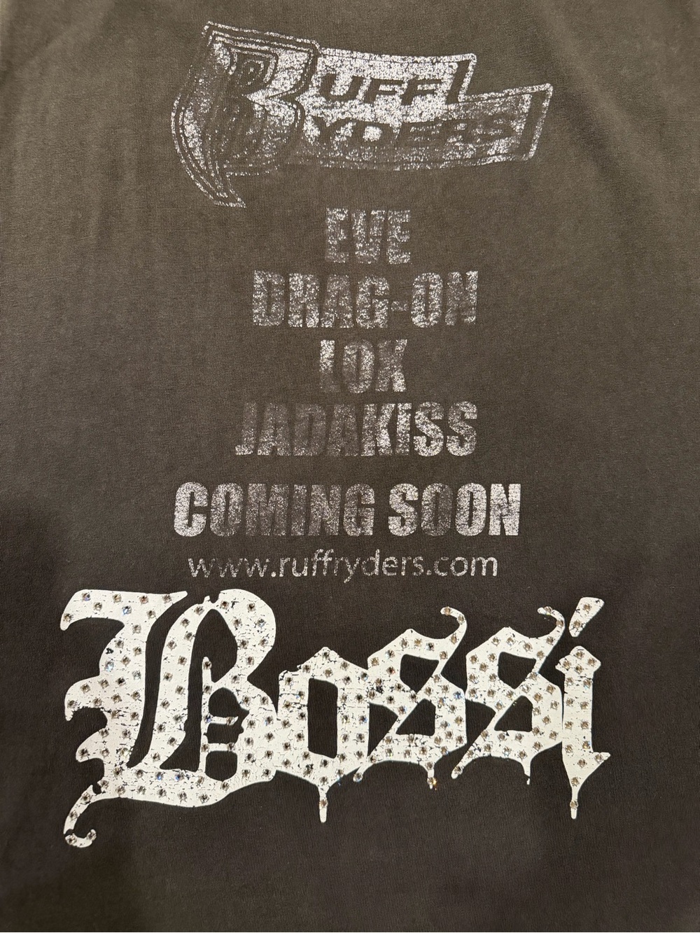 Bossi Rhinestone Embellished Vintage Styles P Ruff Ryders Rap Tee - Picture 16 of 16